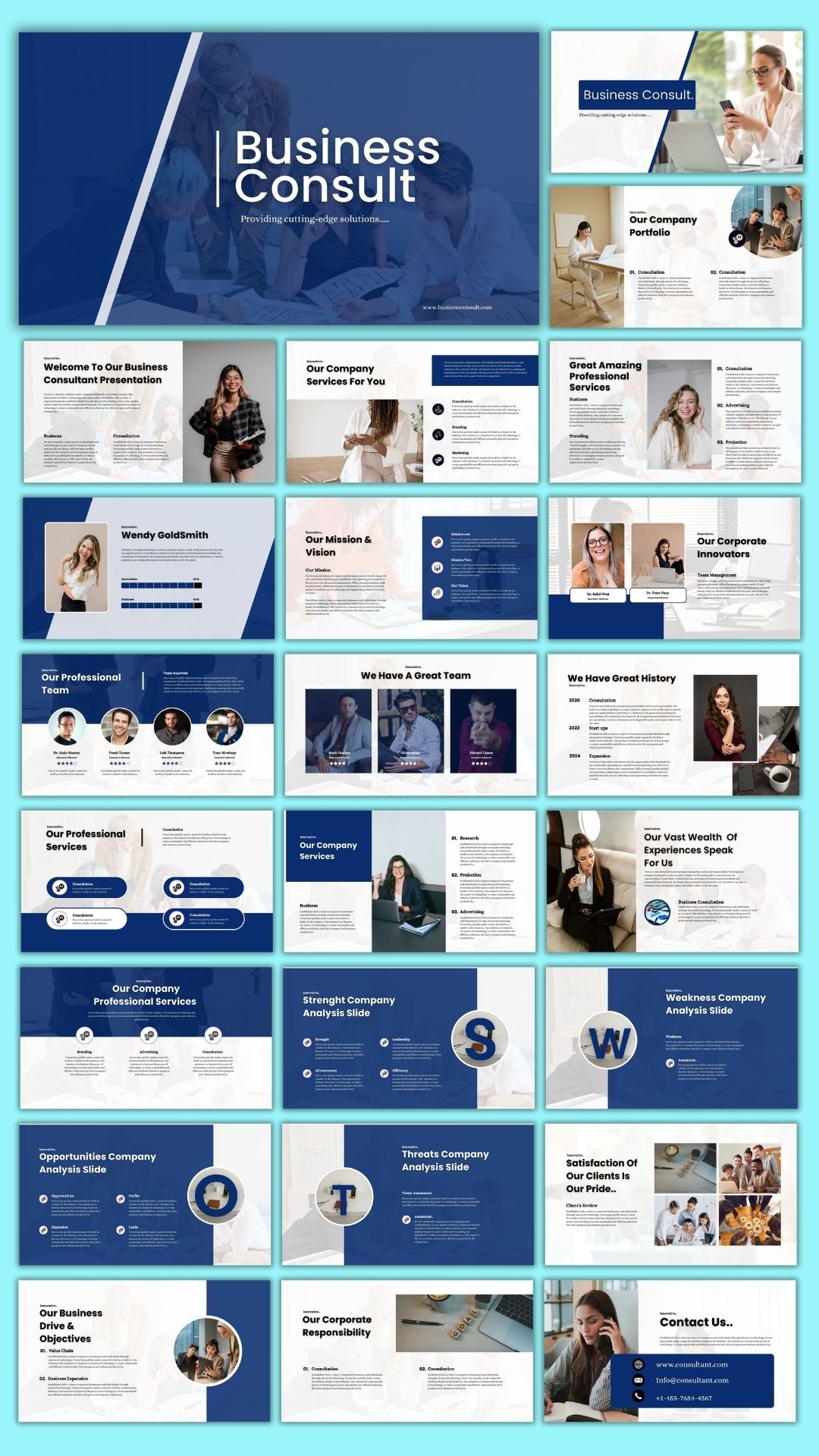 Business consult and agency branding template