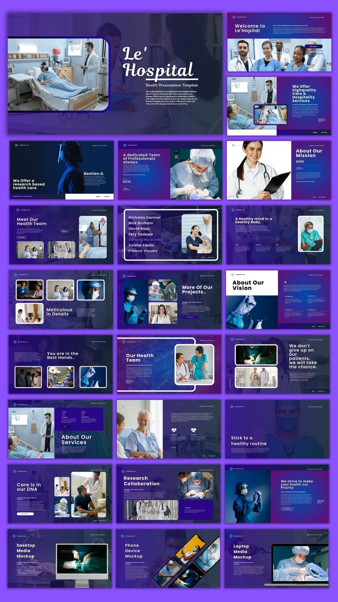 Smart Canva Hospital branding templates