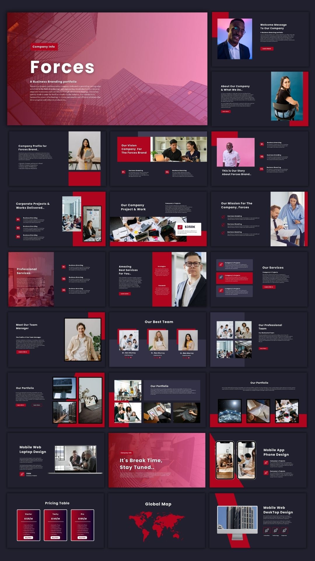 Canva Corporate Profile template