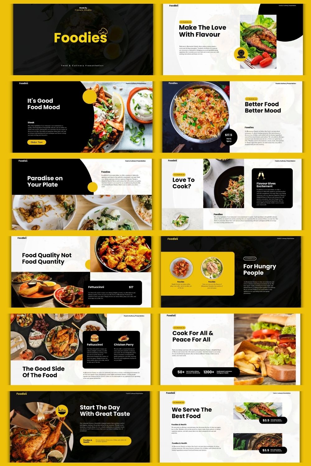 foodies presentation and branding template