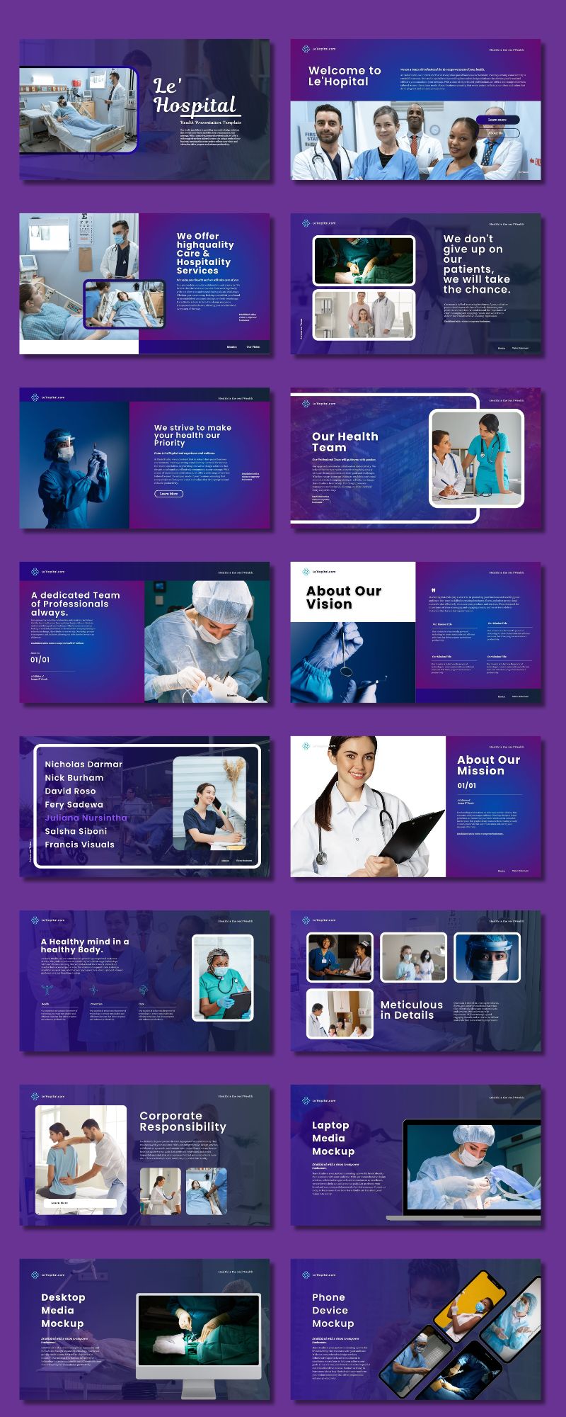 Exquisite medical and hospital branding template