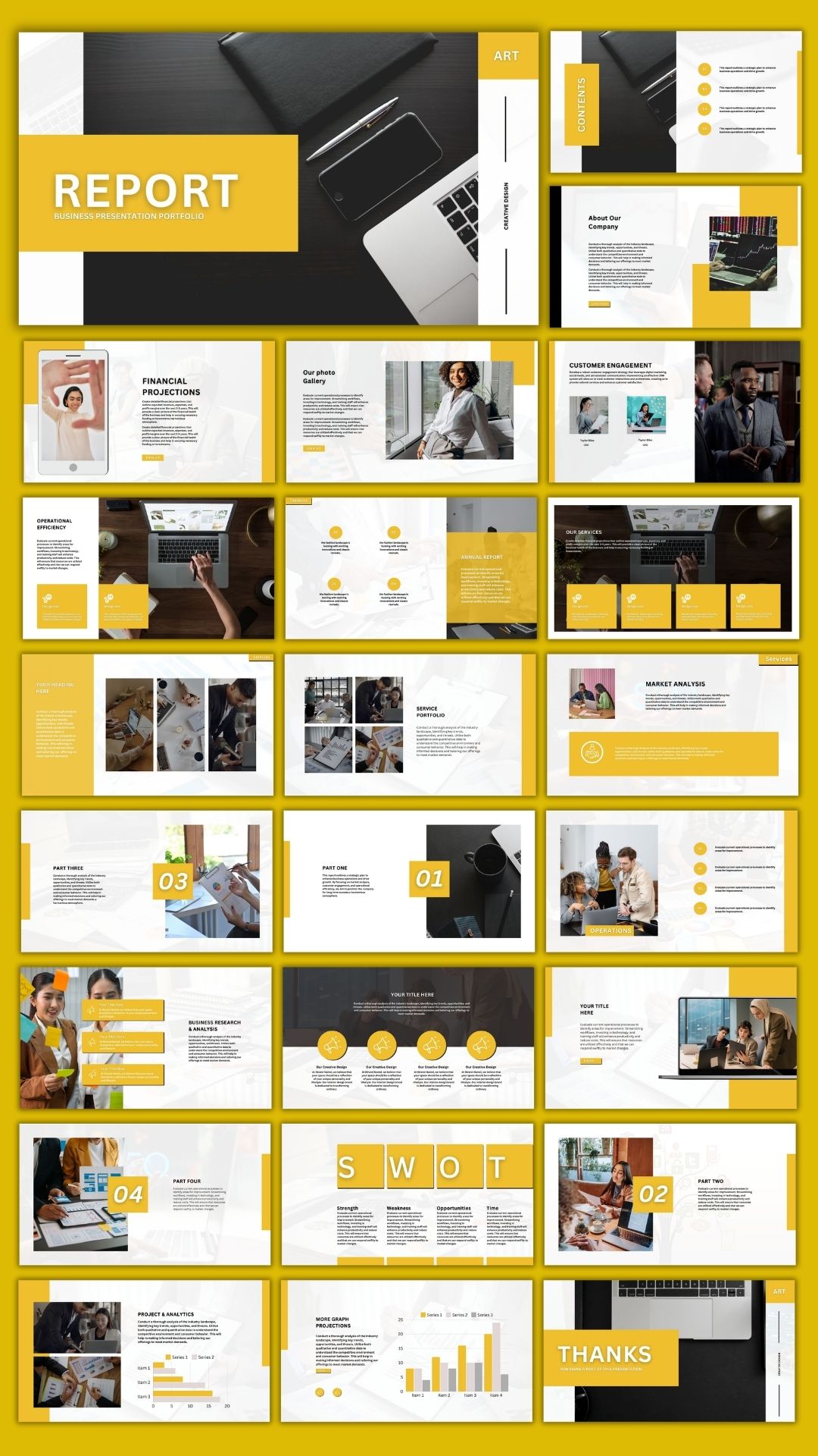 Annual Report presentation template for business