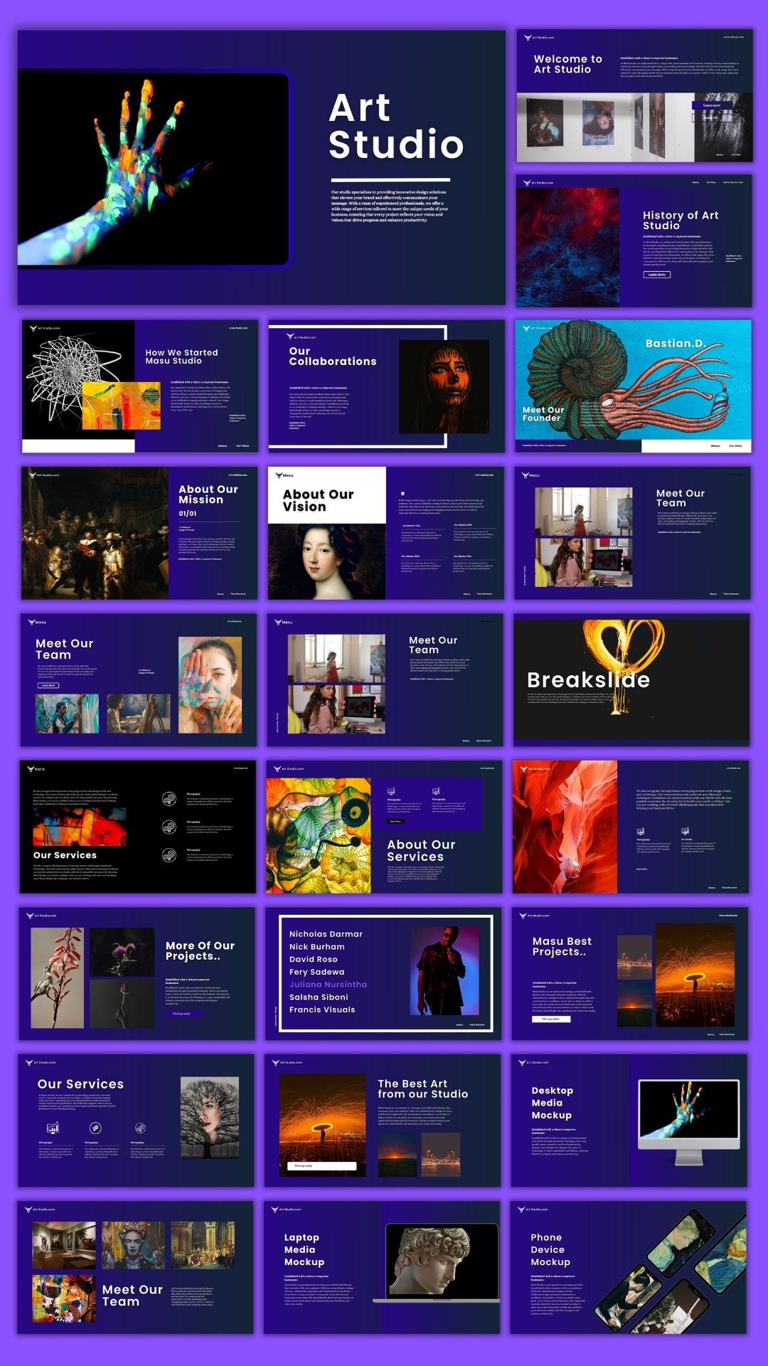 Creative Art Studio Exhibition template